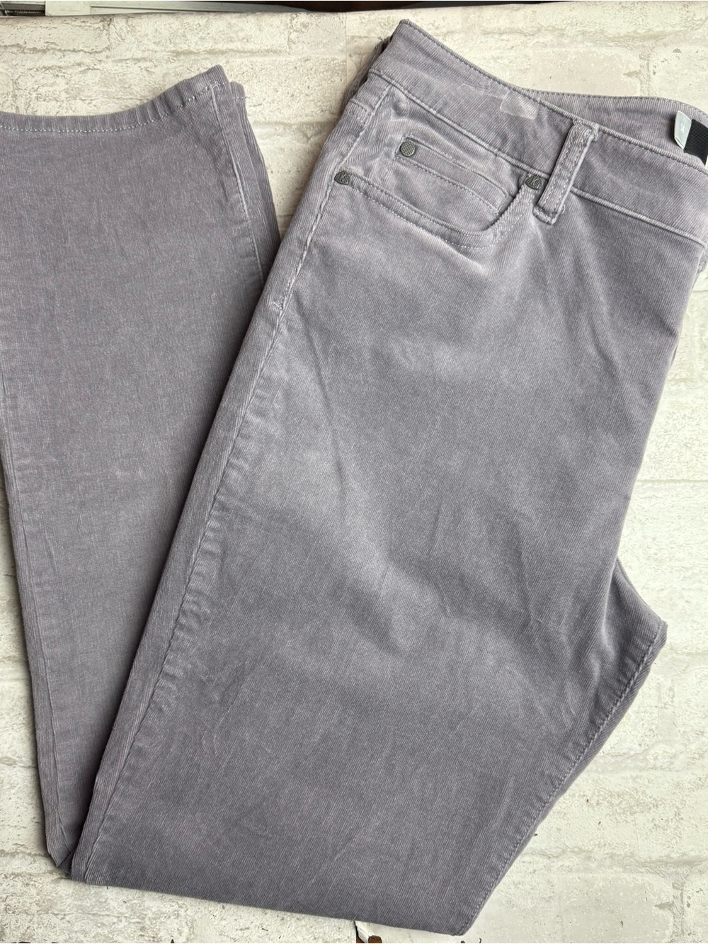 Kut from the Kloth Catherine Boyfriend Corduroy Pants Cords Grey 14 Stretch 😍